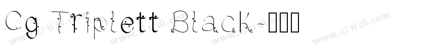 Cg Triplett Black字体转换 Cg Triplett Black字体转换